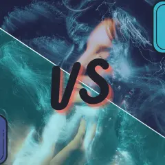 Ps vs Lr: co to za programy? Abstrakcyjne tło z ikonami Ps i Lr.