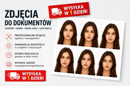 Profesjonalne zdjęcia do dokumentów, jak wygląda zdjęcie do paszportu. Szybka realizacja i gwarancja akceptacji. Wysyłka w 1 dzień!